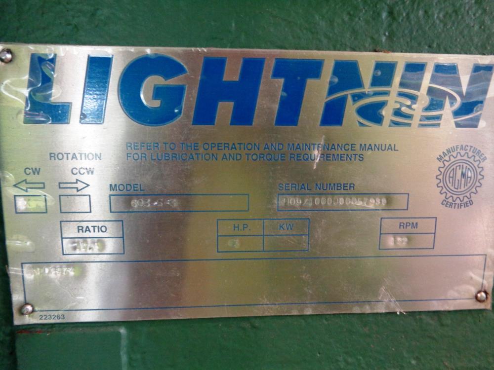 LIGHTNIN SPX 70 SERIES MEDIUM TOP ENTERING MIXER 603-S-3